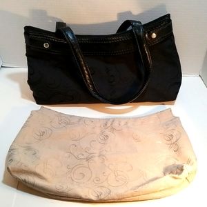 Thirty-One Purse w/extra Cover., Black & Tan